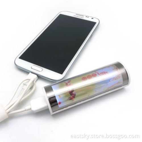 2200mAh Illuminated charger with LED light box to show advertisement/photoNew